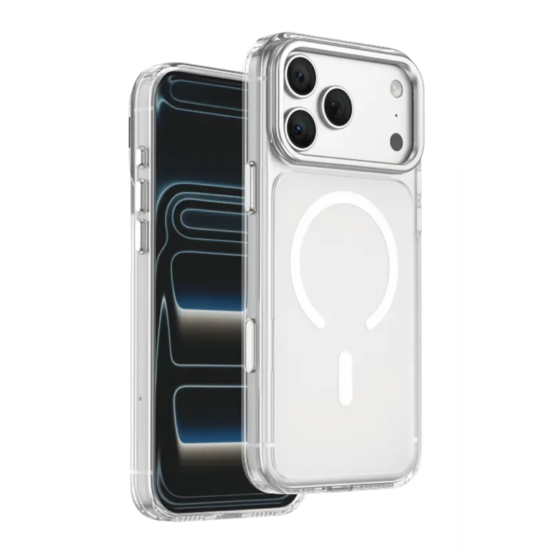 Keephone Apple iPhone 17 Pro Max Magicam Standlı Magsafe Kapak - Şeffaf