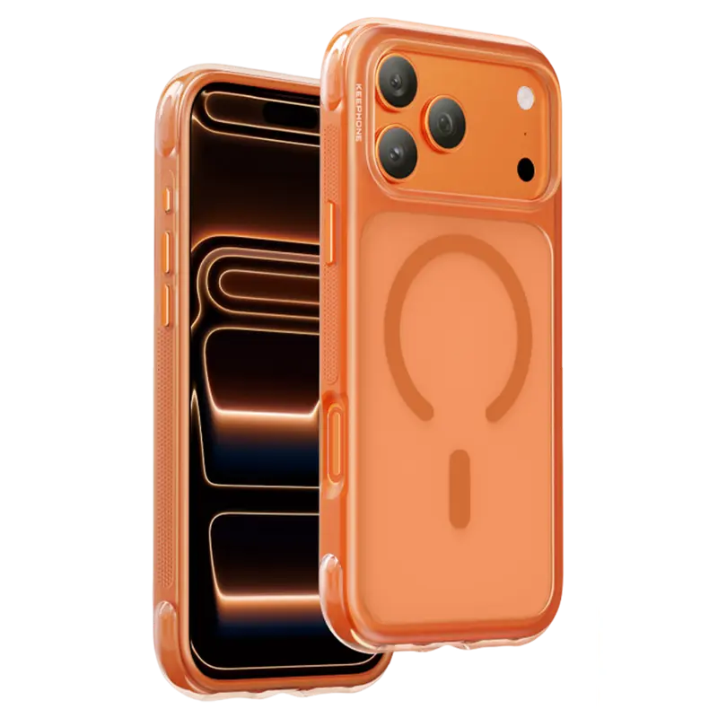 Keephone Apple iPhone 17 Pro Max Monica Airbag Magsafe Kapak - Turuncu