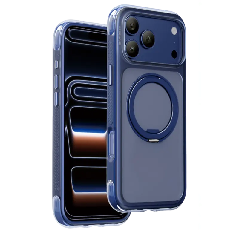 Keephone Apple iPhone 17 Pro Max Monica Airbag Pro Stantlı Magsafe Kapak - Lacivert