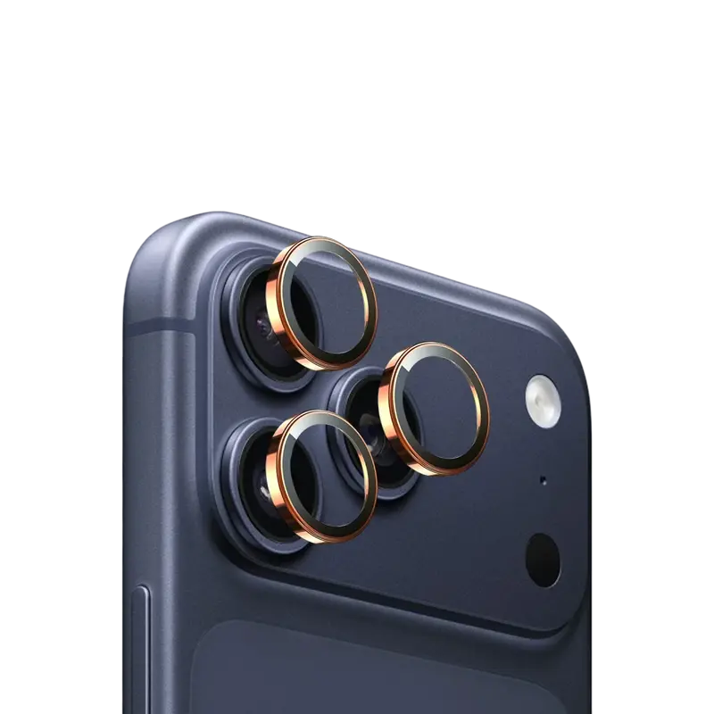 Keephone Apple iPhone 17 Pro Max Sapphire PVD Kamera Lens - Turuncu
