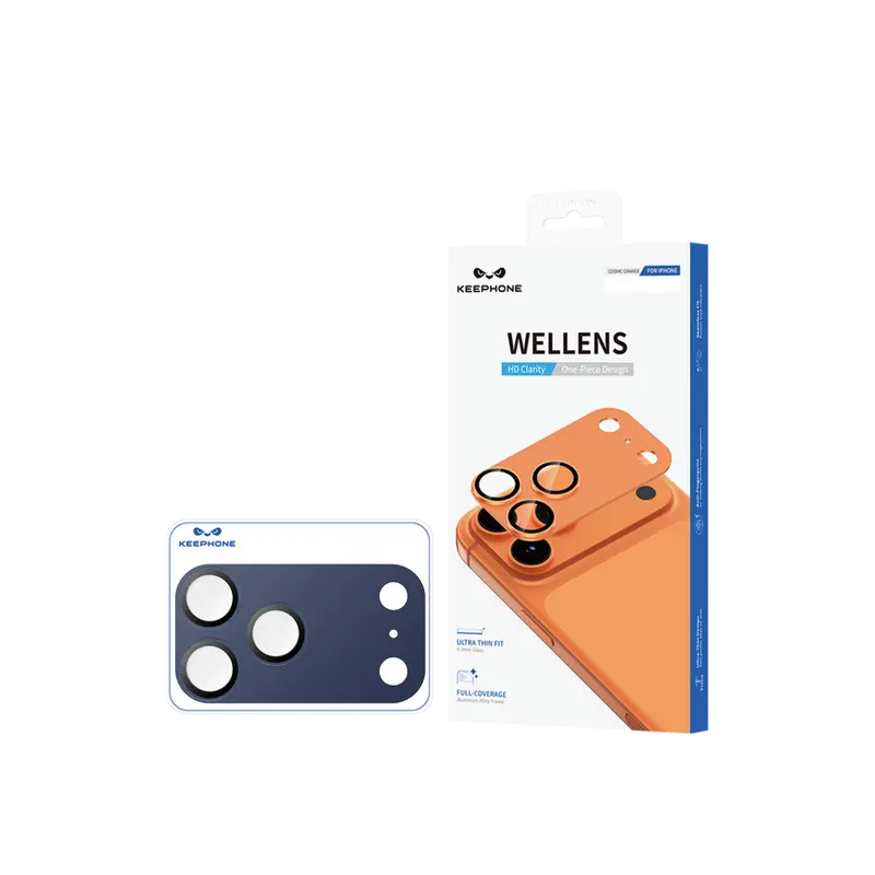 Keephone Apple iPhone 17 Pro Max Wellens Kamera Lens Koruyucu - Lacivert