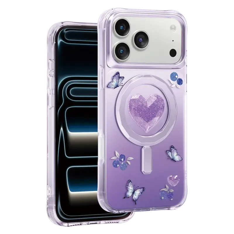 Keephone Apple iPhone 17 Pro Peachy Magsafe Kapak - Mor