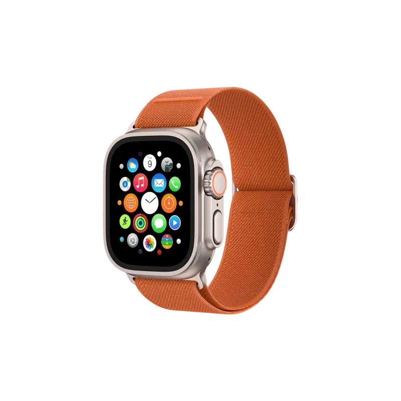 Keephone Apple Watch Ultra 2 49mm Navas Kumaş Kordon - Turuncu
