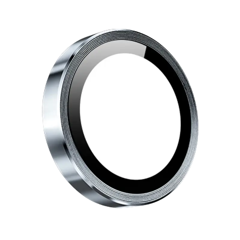 Keephone iPhone 15 3D Spiral Alüminyum AR Kamera Lens Koruyucu - Açık Mavi
