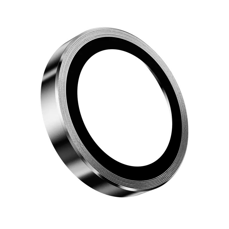Keephone iPhone 16 Pro Max 3D Spiral Alüminyum AR Kamera Lens Koruyucu - Beyaz Titanyum