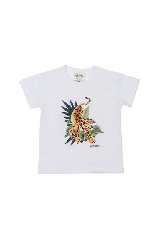 Kenzo Kids 12 Ay Erkek Bebek Kaplan Logolu T-shirt