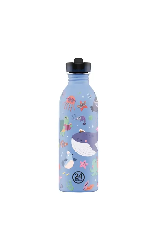Kids Bottle Ocean Friends Pipetli Paslanmaz Çelik Çocuk Su Matarası 500 ml
