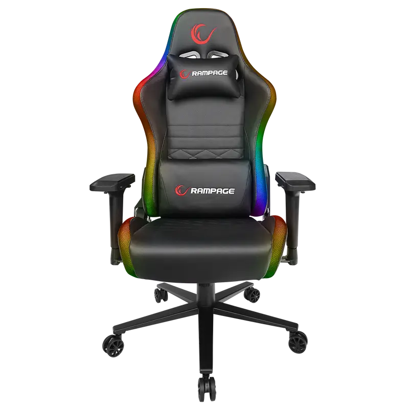 KL-R19 MONCHER - Moncher RGB Aydınlatmalı Oyuncu Koltuğu-Siyah