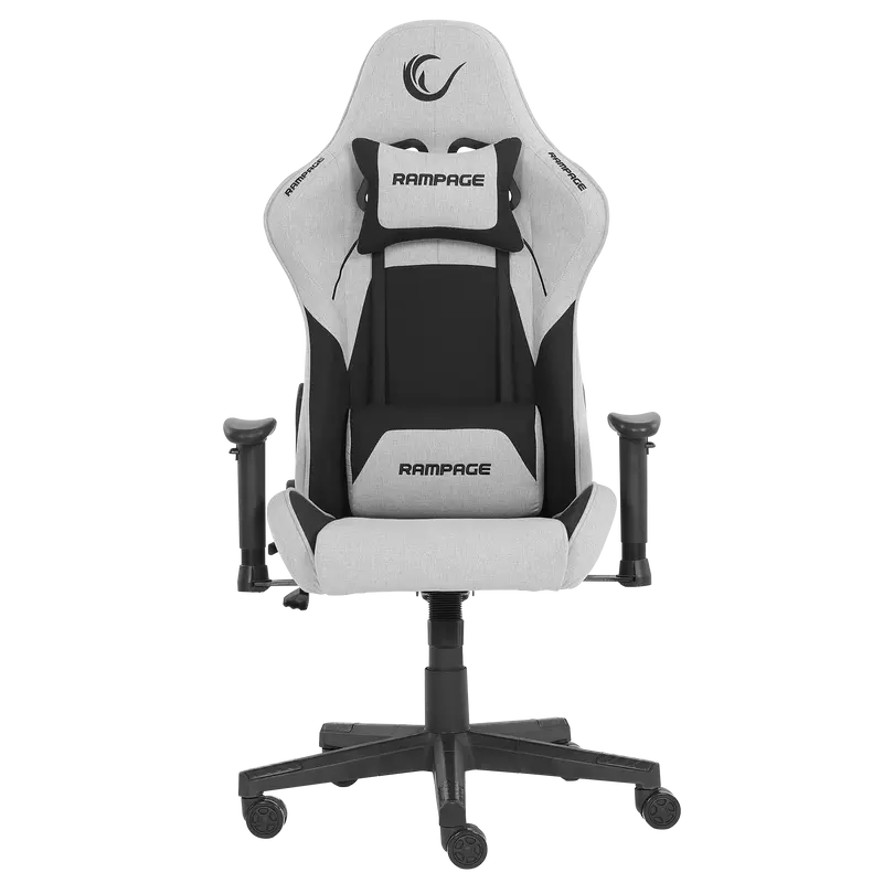 KL-R26 Peak Üst Seviye Terletmez Kumaş Gri/Siyah Gaming Oyuncu Koltuğu