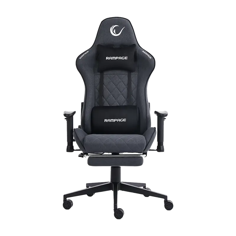 KL-R29 - Myth Pro Üst Seviye Terletmez Kumaş Gri Gaming Oyuncu Koltuğu