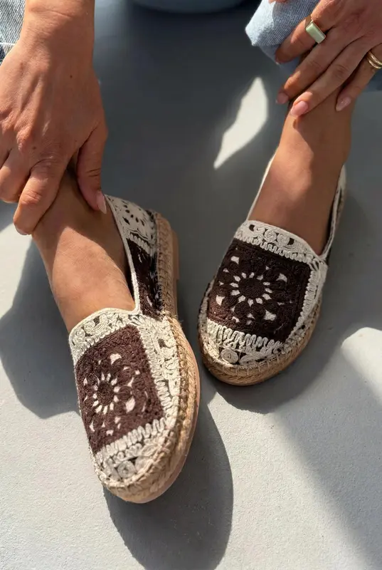 Linera Acıkahve Kadın Espadril Loafer
