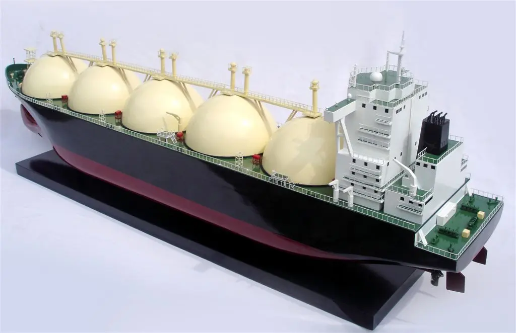 LNG Taşıyıcı Gaz Tankeri Ahşap Model Ticari Gemi - TK0020P