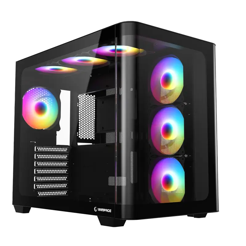 Loopy Plus 950W 80 Plus 7x12cm ARGB Fan Kumandalı Atx Mid-T Oyuncu Kasası-Siyah