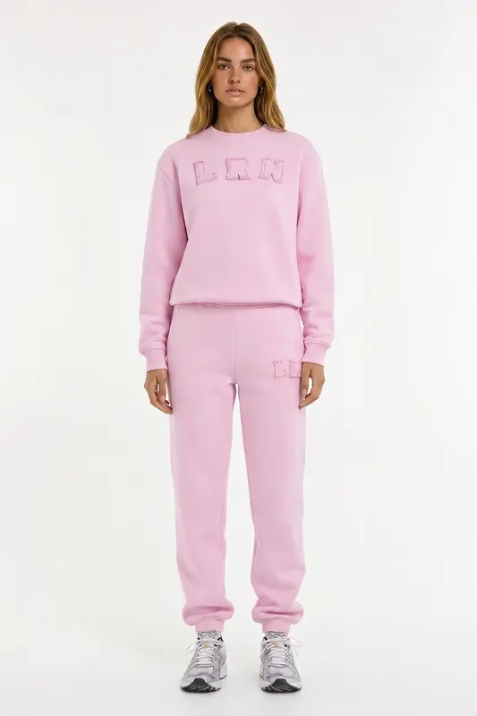 LRN Oversize Eşofman Altı  W724 - Pembe