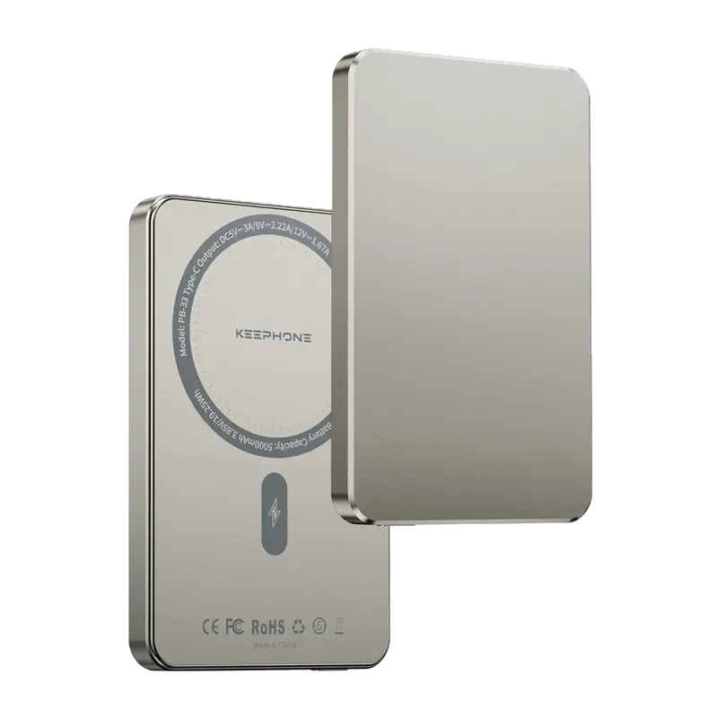 Lucci 5.000 mAh 20W Type-C 15W Kablosuz Şarj PD Magsafe Powerbank - Titanyum
