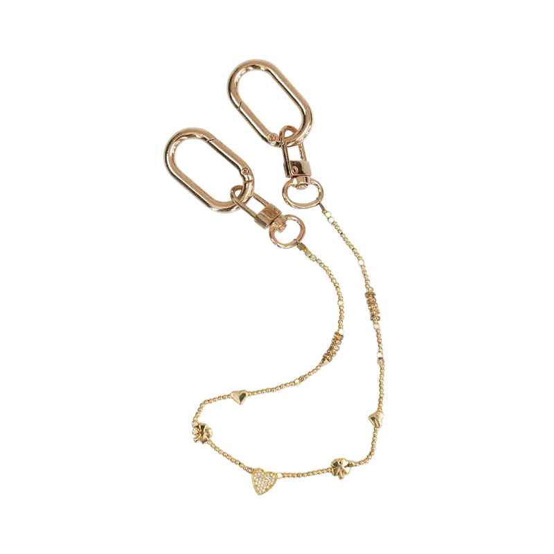 Lucky Heart Zirkon Taşlı Çanta Süsü – ClassicCharm (Bag Charm) | Happyangels