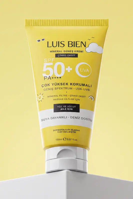 Luis Bien × Anıl Güler Mineral Güneş Kremi SPF 50+ PA++++ | Çinko Oksit, Yüz ve Vücut (150 ml)