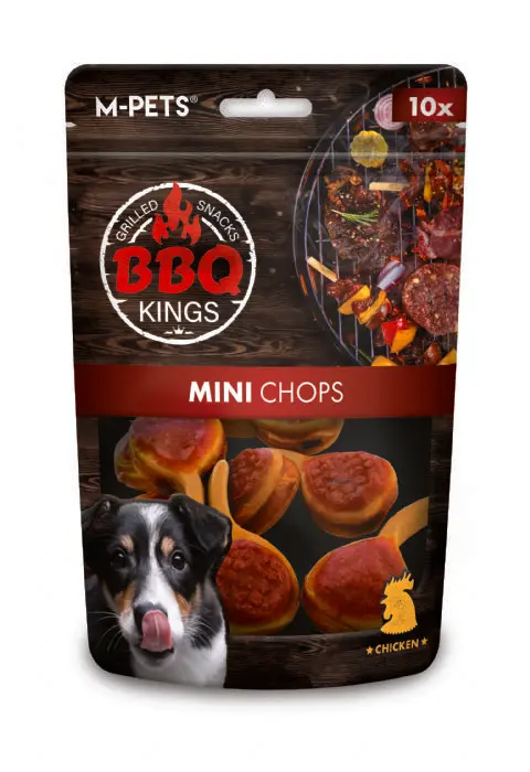 M-PETS BBQ KINGS MINI CHOPS CHICKEN KÖPEK ÖDÜL 135GR