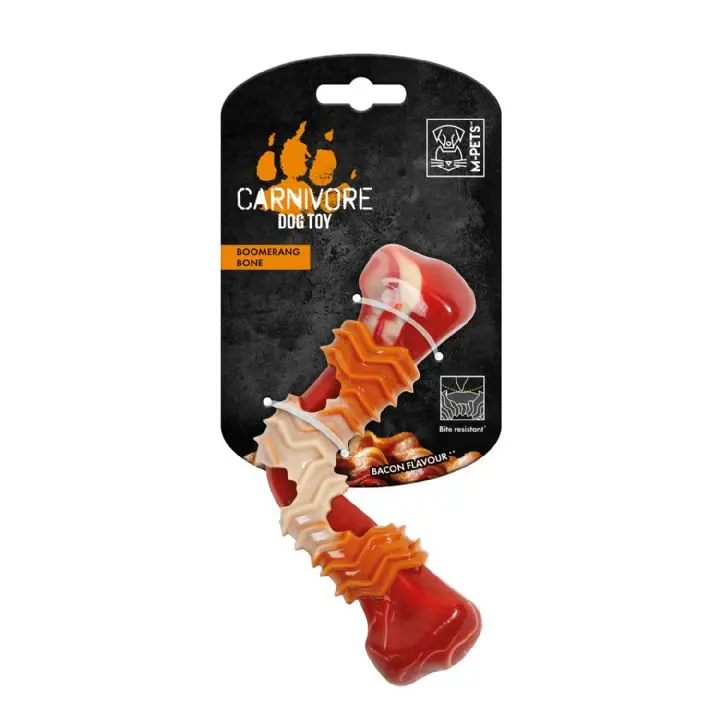M-PETS CARNIVORE DOG TOY BOOMERANG BONE PASTIRMA AROMALI