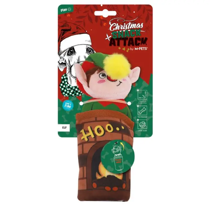 M-PETS CHRISTMAS ELF SNACK ATTACK KÖPEK OYUNCAĞI