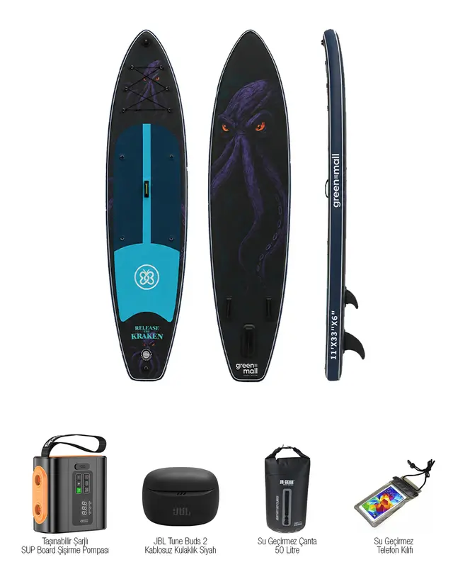 Macera Seti – Release The Kraken Şişme SUP Board Paddle Board 330 cm
