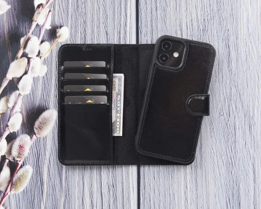 Magic iPhone 12 Mini Detachable Leather Wallet Case