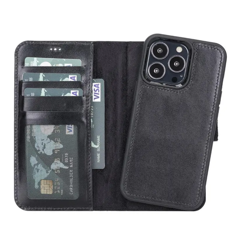 Magic iPhone 13 Mini Detachable Leather Wallet Case
