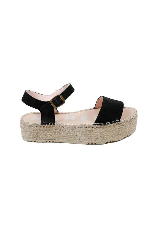 Manebi Nubuk Espadril Sandalet