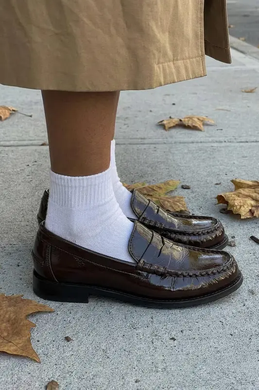 Marcel Acı Kahve Kırışık Rugan Kadın Loafer