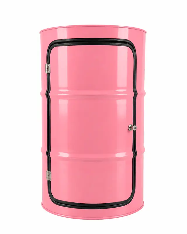 Metal Varil Dolap Pembe
