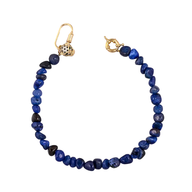 Midnight Blue Doğal Taşlı Çanta Süsü – LuxCharm (Bag Charm) | Happyangels