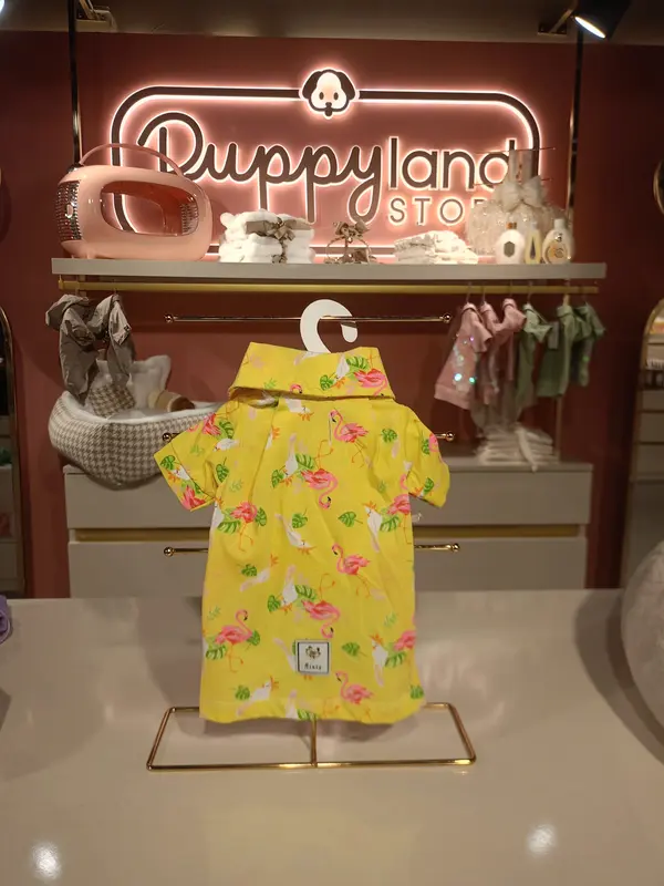 MINIS SARI FLAMINGO KÖPEK TSHIRT