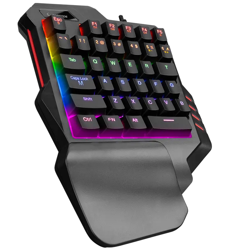 Miracle K1 Usb Led Q 35 Tuşlu Multimedya Mini Oyuncu Klavyesi-Siyah