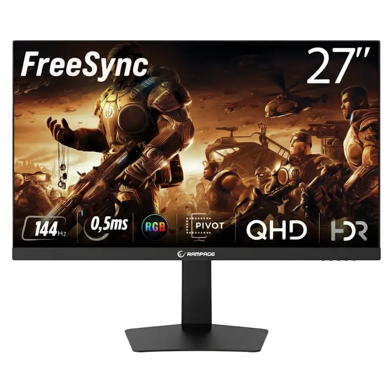 MIRACLE MC27F144Q - 27'' QHD 144Hz Fast IPS 0,5ms HDR Freesync Pivot Flat Oyuncu Monitörü