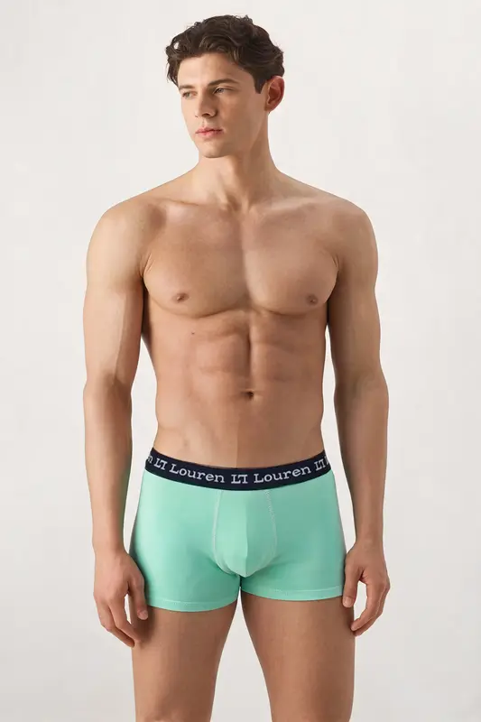 Neon Yeşil Düz Erkek 3'lü Boxer Seti - Neon Yeşil