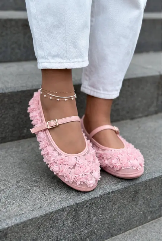 Neror Pembe Tül Kadın Babet