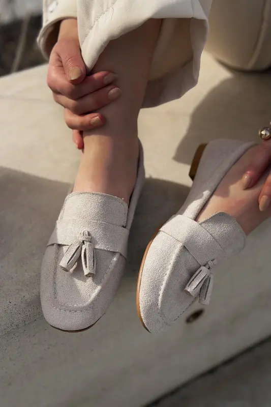 Olena Kadın Loafer Bej Süet