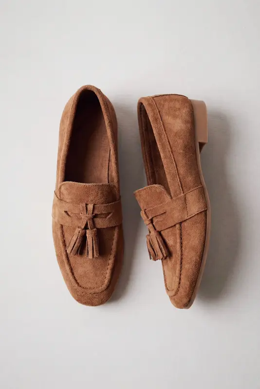 Olena Kadın Loafer Taba Süet