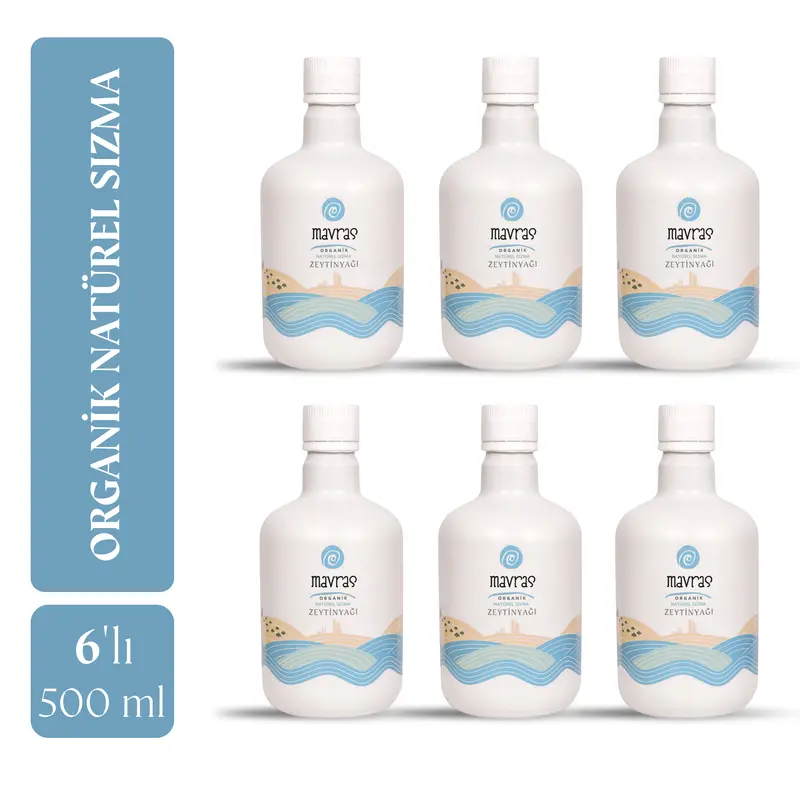 Organik Natürel Sızma Zeytinyağı (500ml) 6’lı Paket