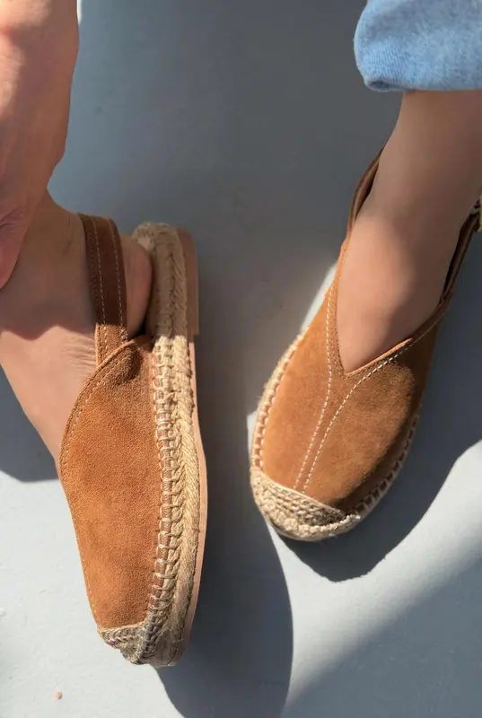 Orveth Taba Hakiki Süet Kadın Espadril