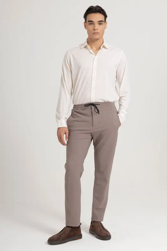 Pantaloni Torino Omega Beli Lastikli Yandan Cepli Streç Pantolon