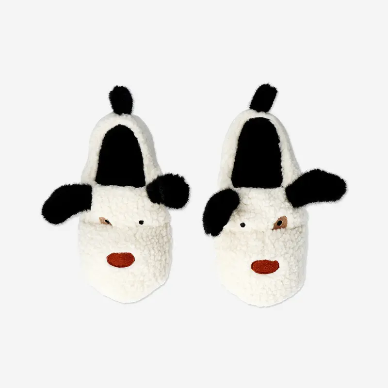 Peluş Beyaz Köpek Şeklinde Terlik 39/40