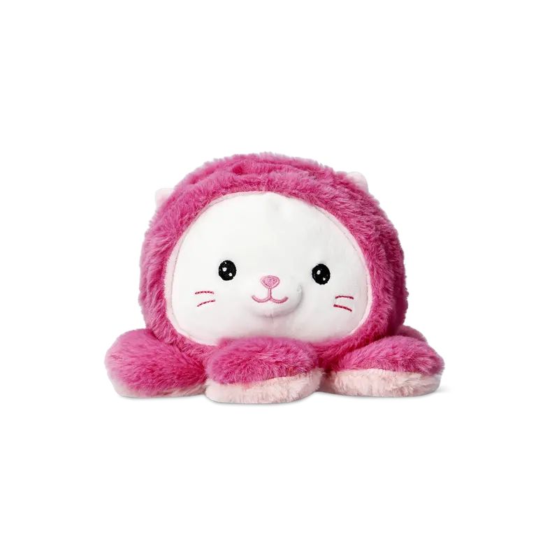 Pembe Ahtapot Kılığında Kedi Peluş Oyuncak