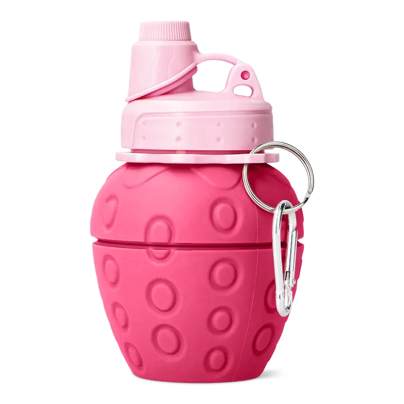 Pembe Cupcake Şekilli Katlanabilir Silikon Matara