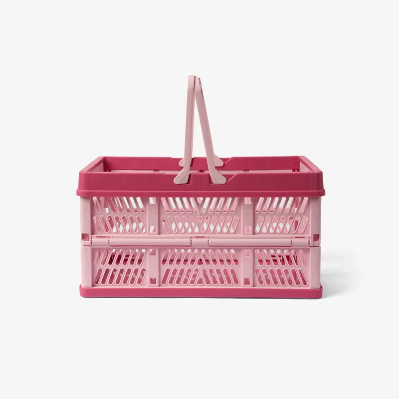 Pembe Katlanabilir Piknik Sepeti