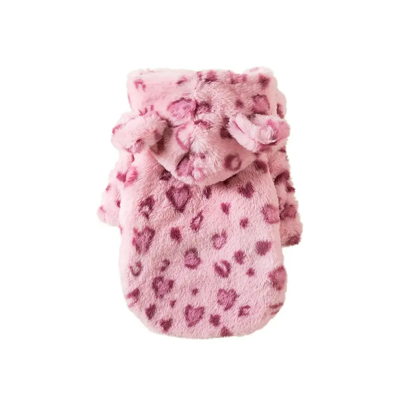 Pembe Leopar Köpek Ceket