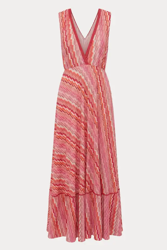 Pho Firenze V Yaka Maxi Elbise