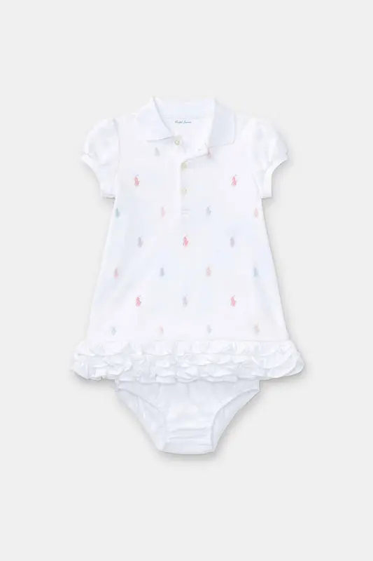 Polo Ralph Lauren 12-24 Ay Kız Bebek Polo Yakalı Elbise