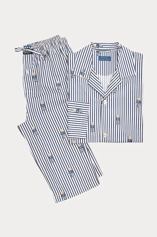 Polo Ralph Lauren Çizgili Polo Bear Pijama Takımı
