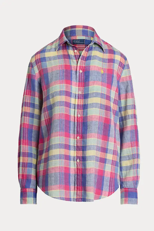 Polo Ralph Lauren Classic Fit Ekoseli Keten Gömlek